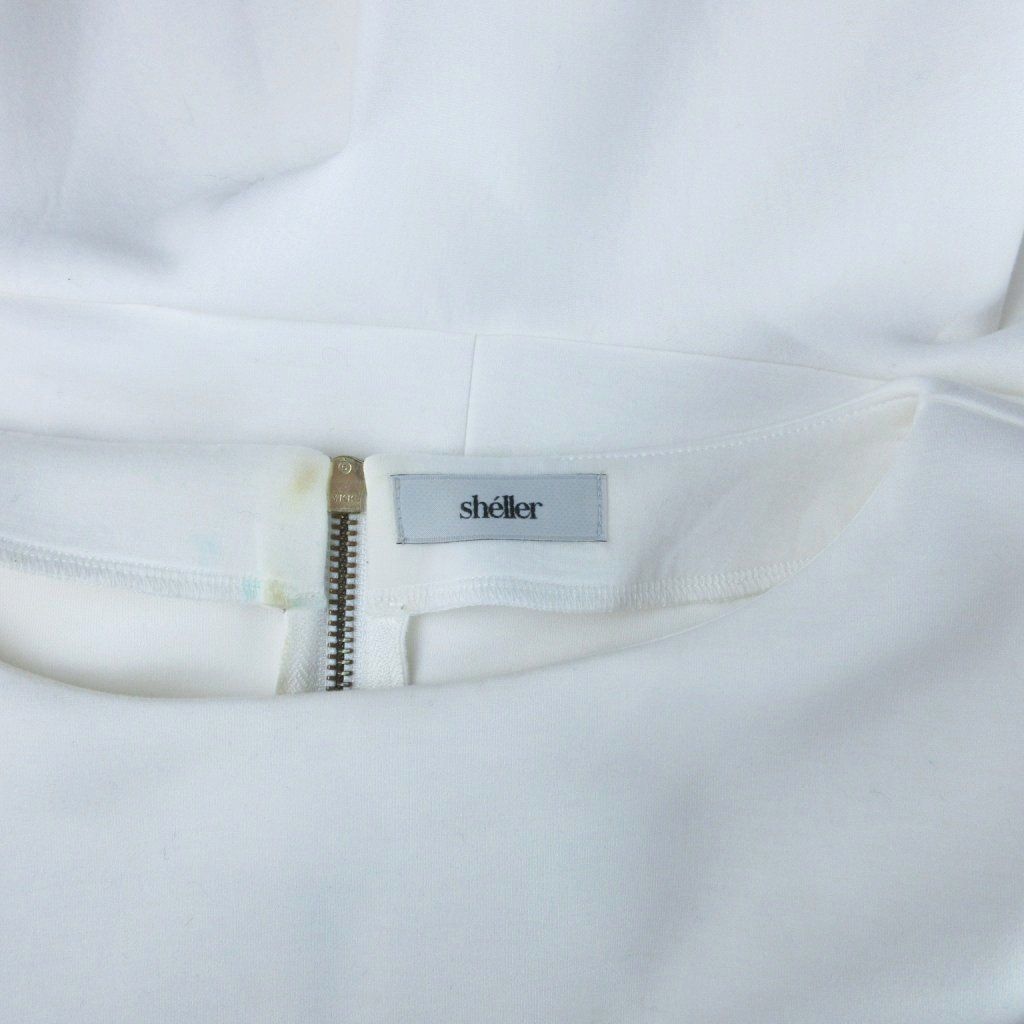 シェリエ shélle バックZIPスウェットミニワンピース F 白 ホワイト