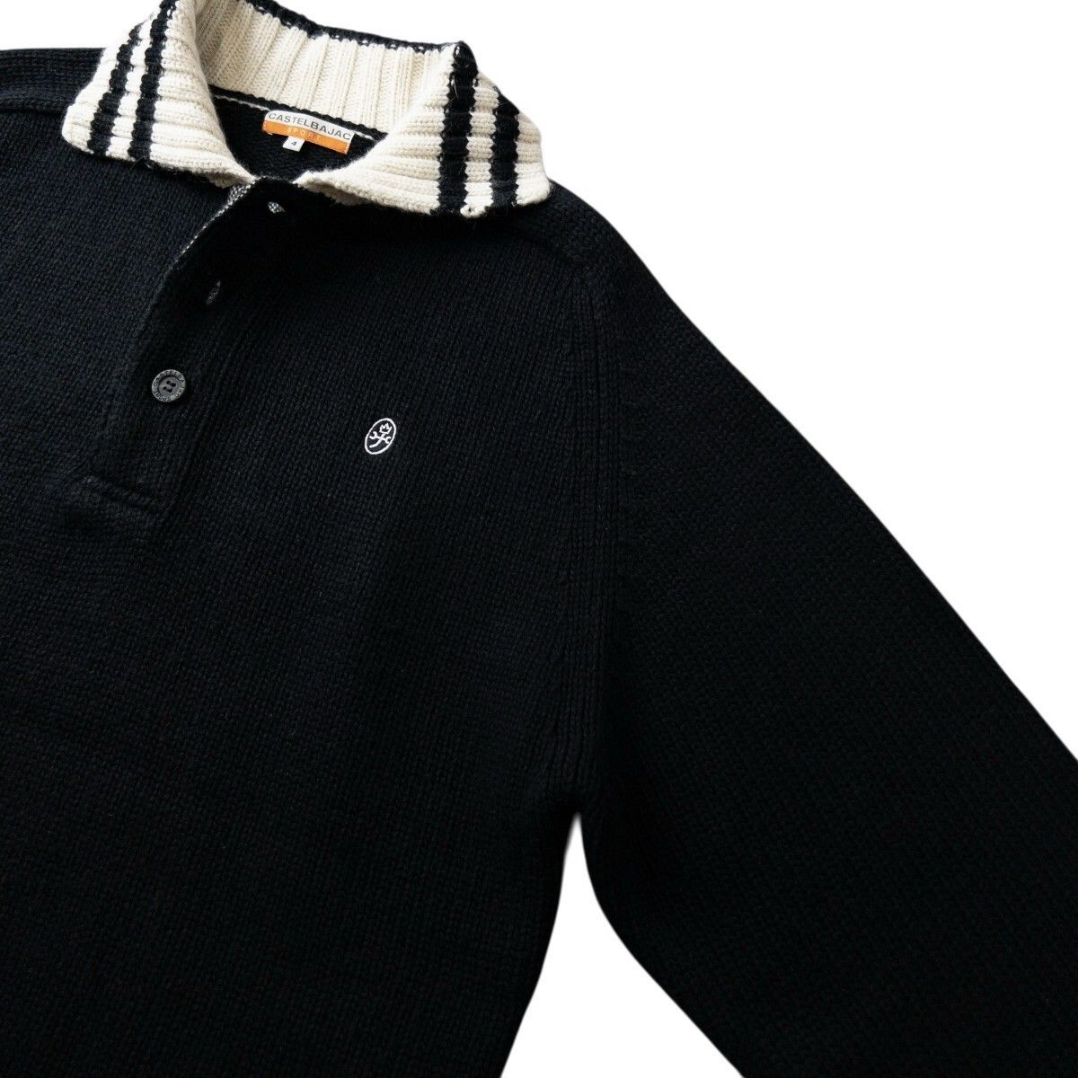 美品 CASTELBAJAC カステルバジャック カシミヤ アンゴラ 混 襟付