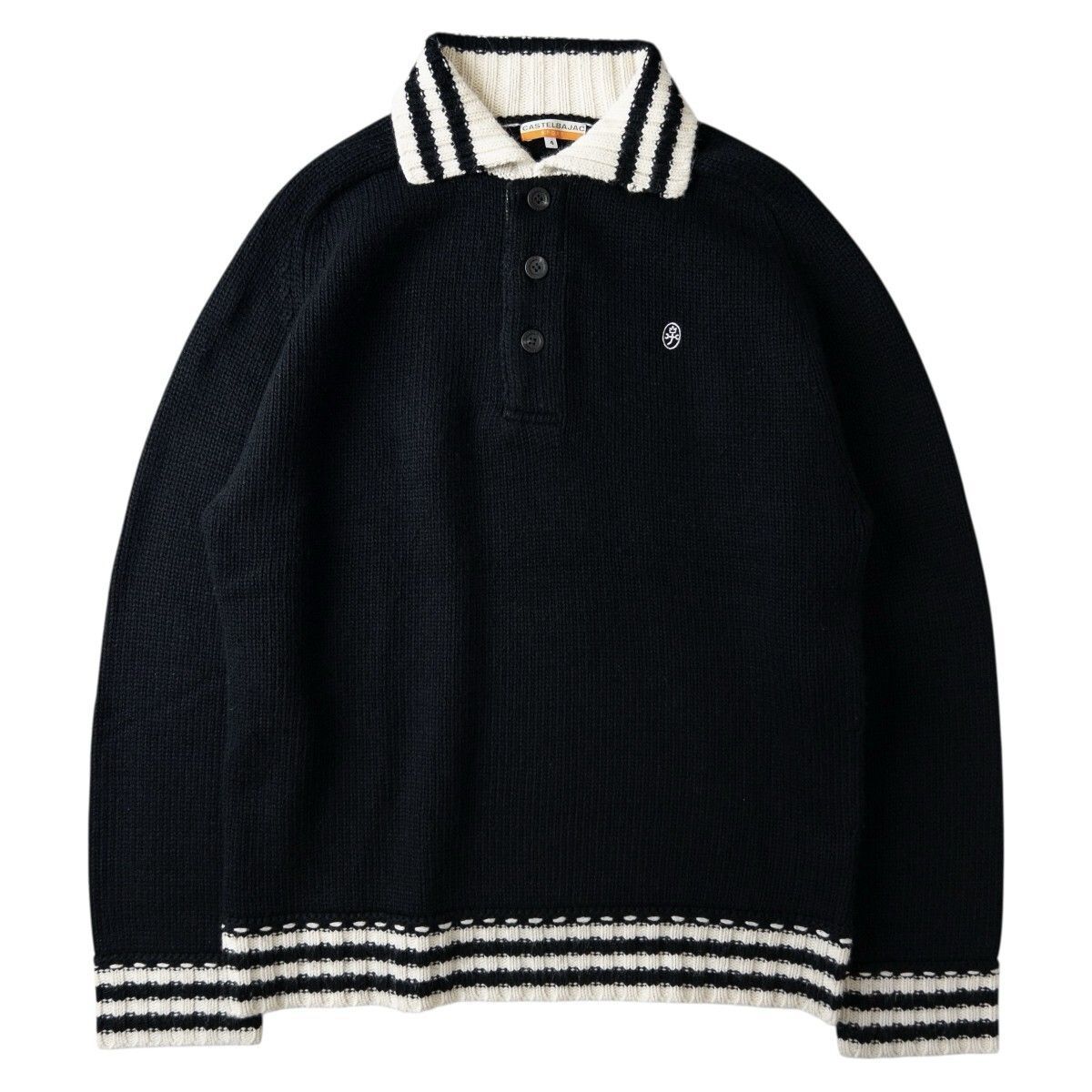 美品 CASTELBAJAC カステルバジャック カシミヤ アンゴラ 混 襟付