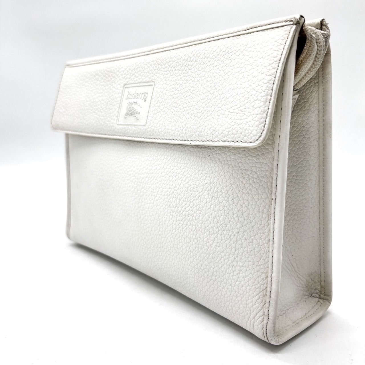 BURBERRY バーバリー ホワイト レザー ハンドバッグ 未使用品 BURBERRY 