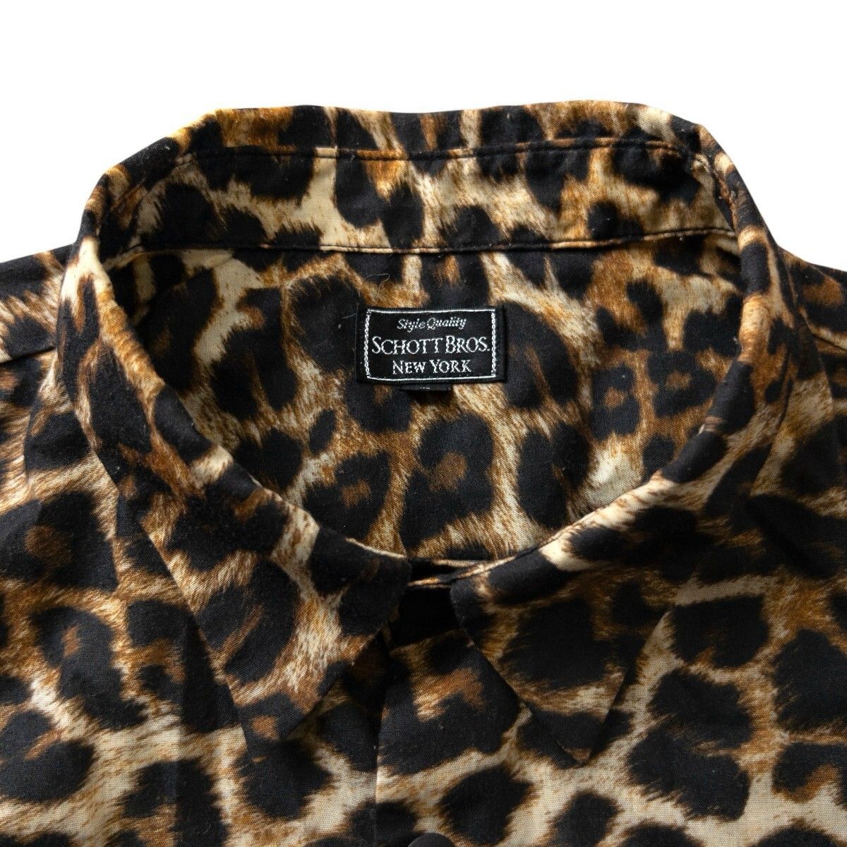 Schott N.Y.C. レオパード柄 コーチジャケット　XL 美品 Schott NYC ショット 軽量 コーチ シャツ ジャケット ブルゾン