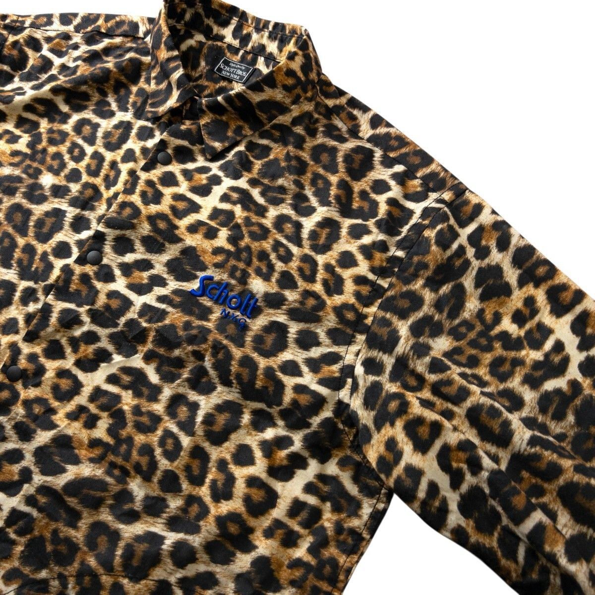 美品 Schott NYC ショット 軽量 コーチ シャツ ジャケット ブルゾン