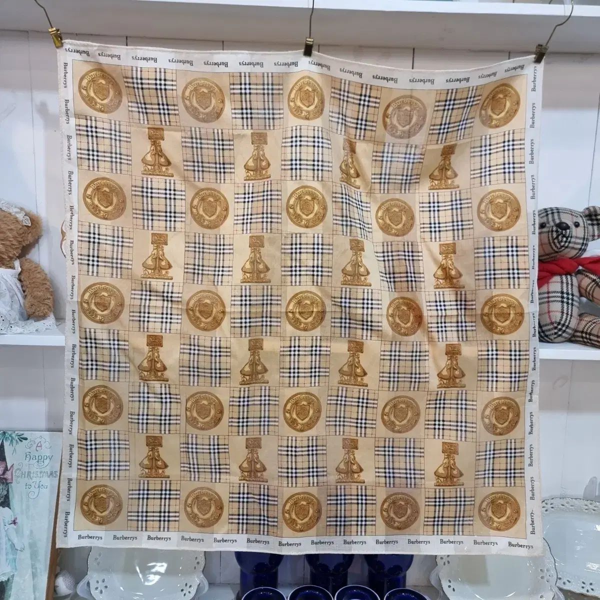d*7様 Burberrys バーバリーズ ヴィンテージ ハンカチ三陽商会タグ付 d