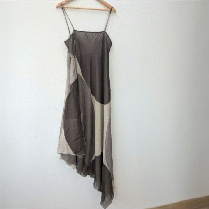 Max Mara マックスマーラ イタリア製 シルク100 アシンメトリー