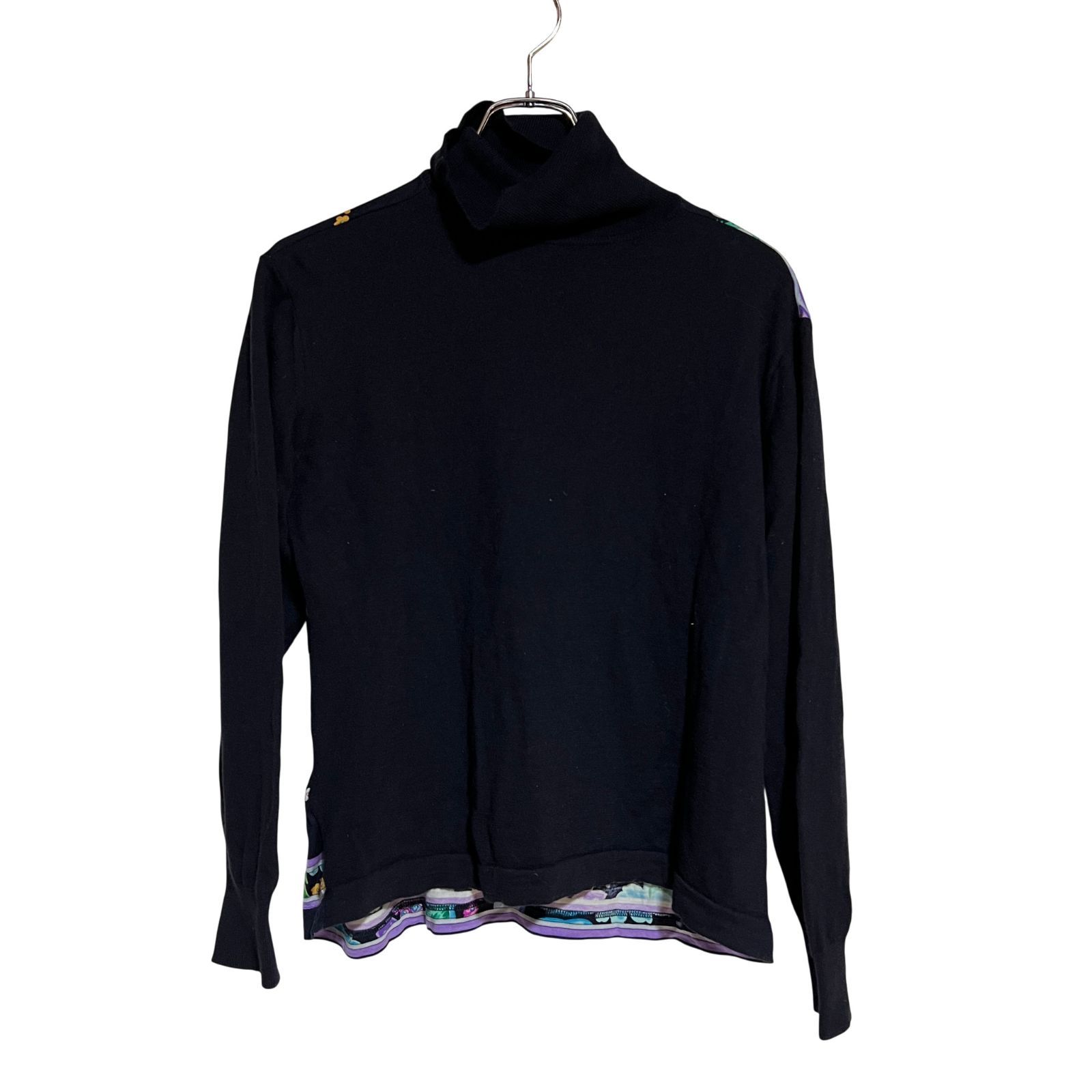 LEONARD レオナール ハイネック ニット シャツ ブラウス 長袖