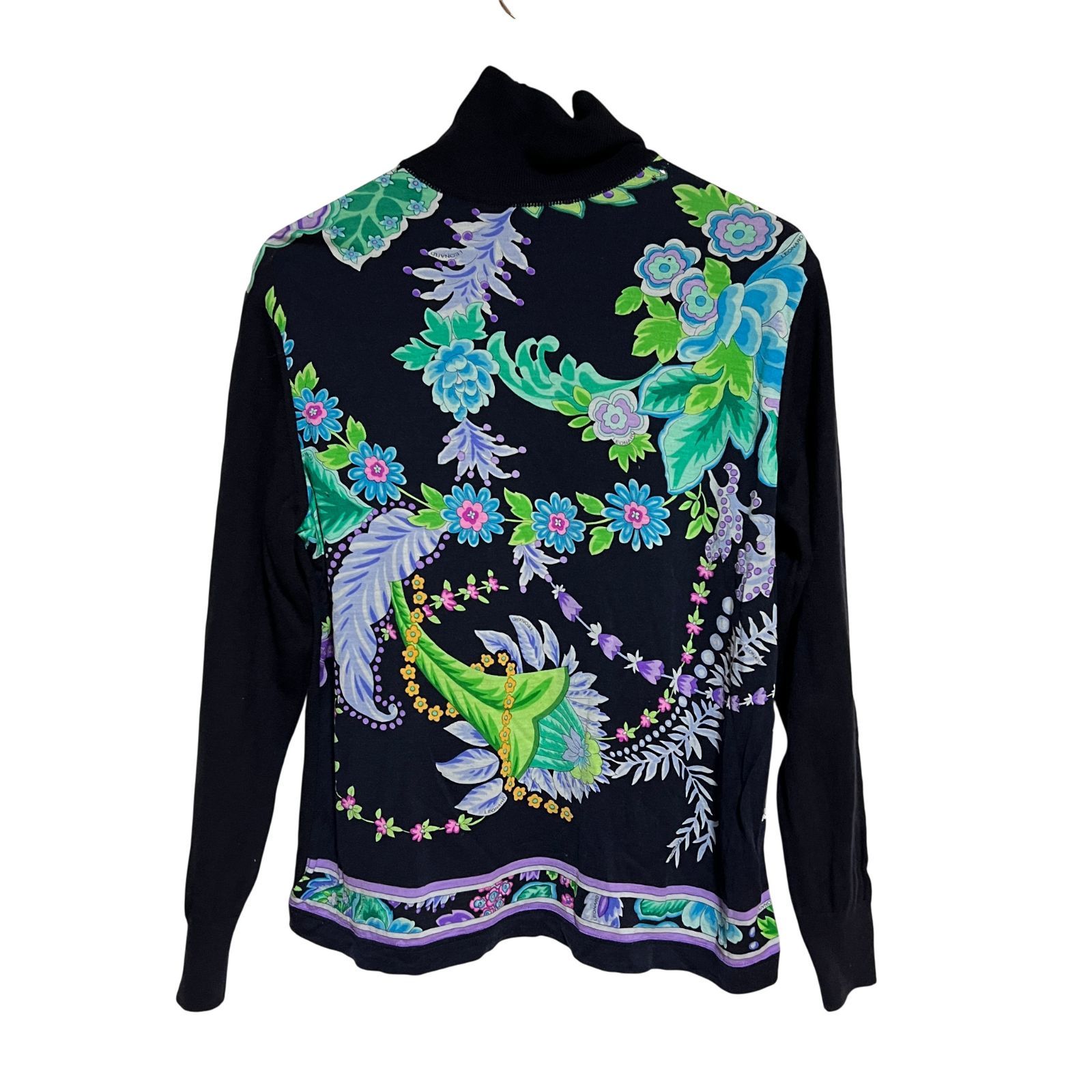 LEONARD レオナール ハイネック ニット シャツ ブラウス 長袖