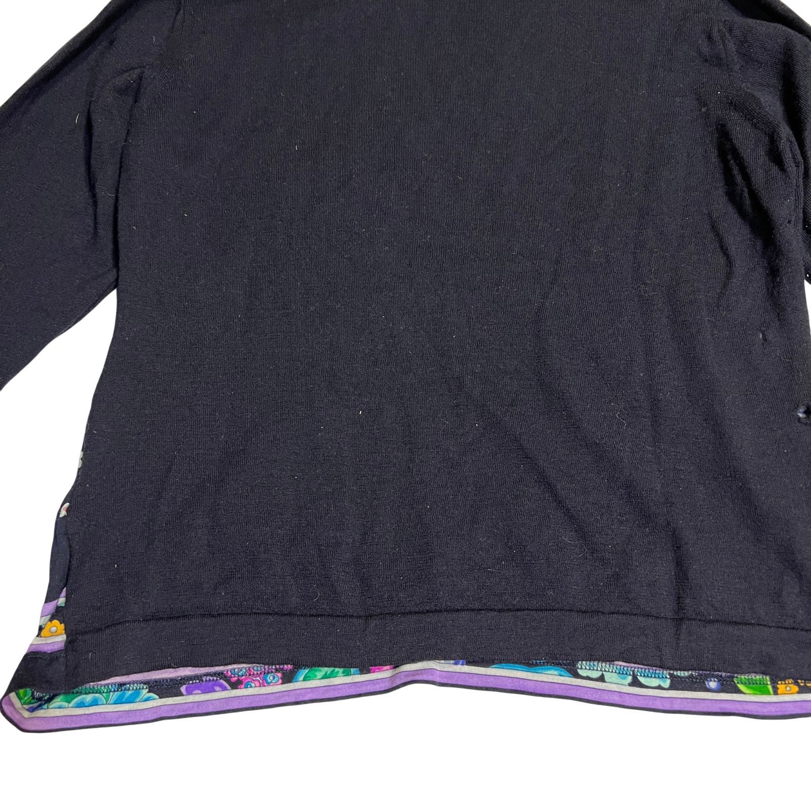 LEONARD レオナール ハイネック ニット シャツ ブラウス 長袖