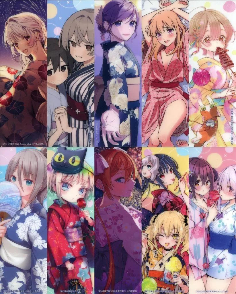 中古】ブックカバー・栞 全10種セット クリアしおり 「コミック