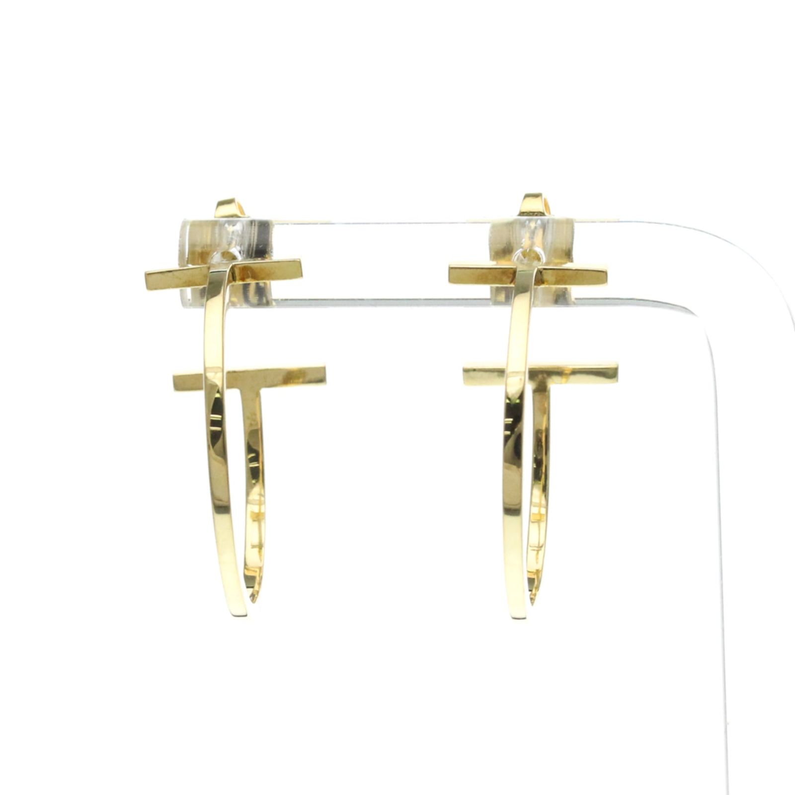 ティファニー(Tiffany) Tワイヤー ピアス 無し K18イエローゴールド