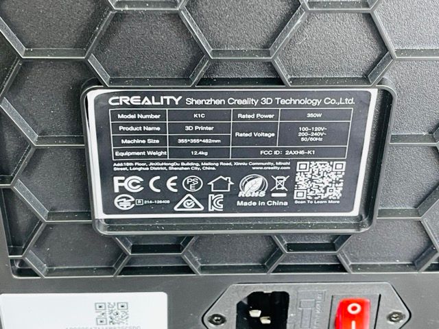 CREALITY 3Dプリンター 【中古】 K1C 監視用AIカメラ搭載 ハンズフリー
