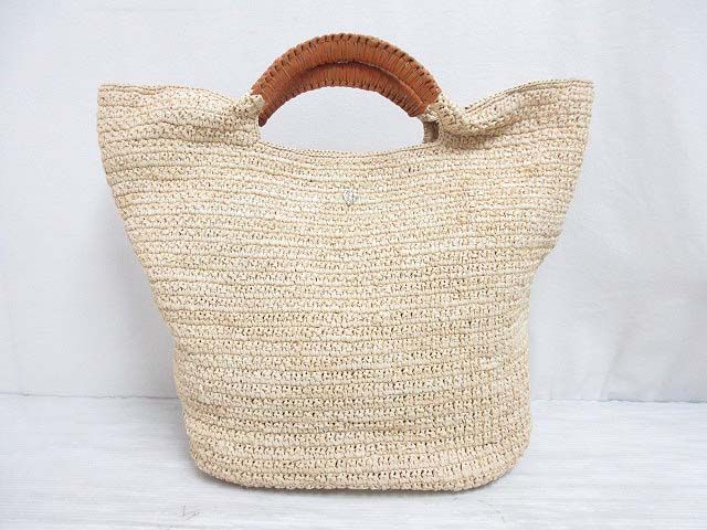 ヘレンカミンスキー HELEN KAMINSKI 極美品 ラフィア トート バッグ