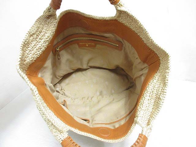 美品】 ヘレンカミンスキー ラフィア カゴバッグ チャーム トート