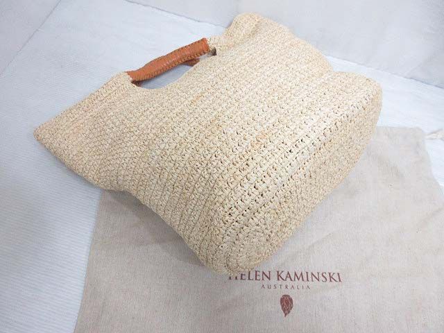 ヘレンカミンスキー HELEN KAMINSKI 極美品 ラフィア トート バッグ
