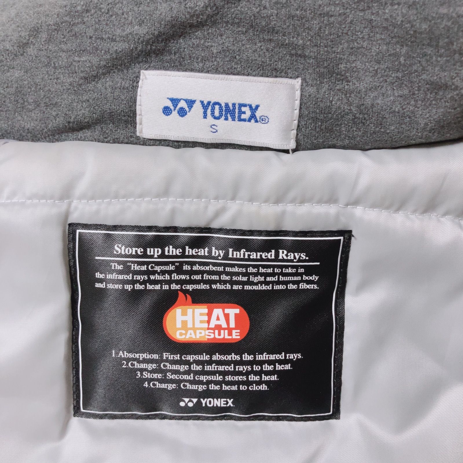 YONEX ヒートカプセル ベンチコート ブラック×ピンク S ユニセックス