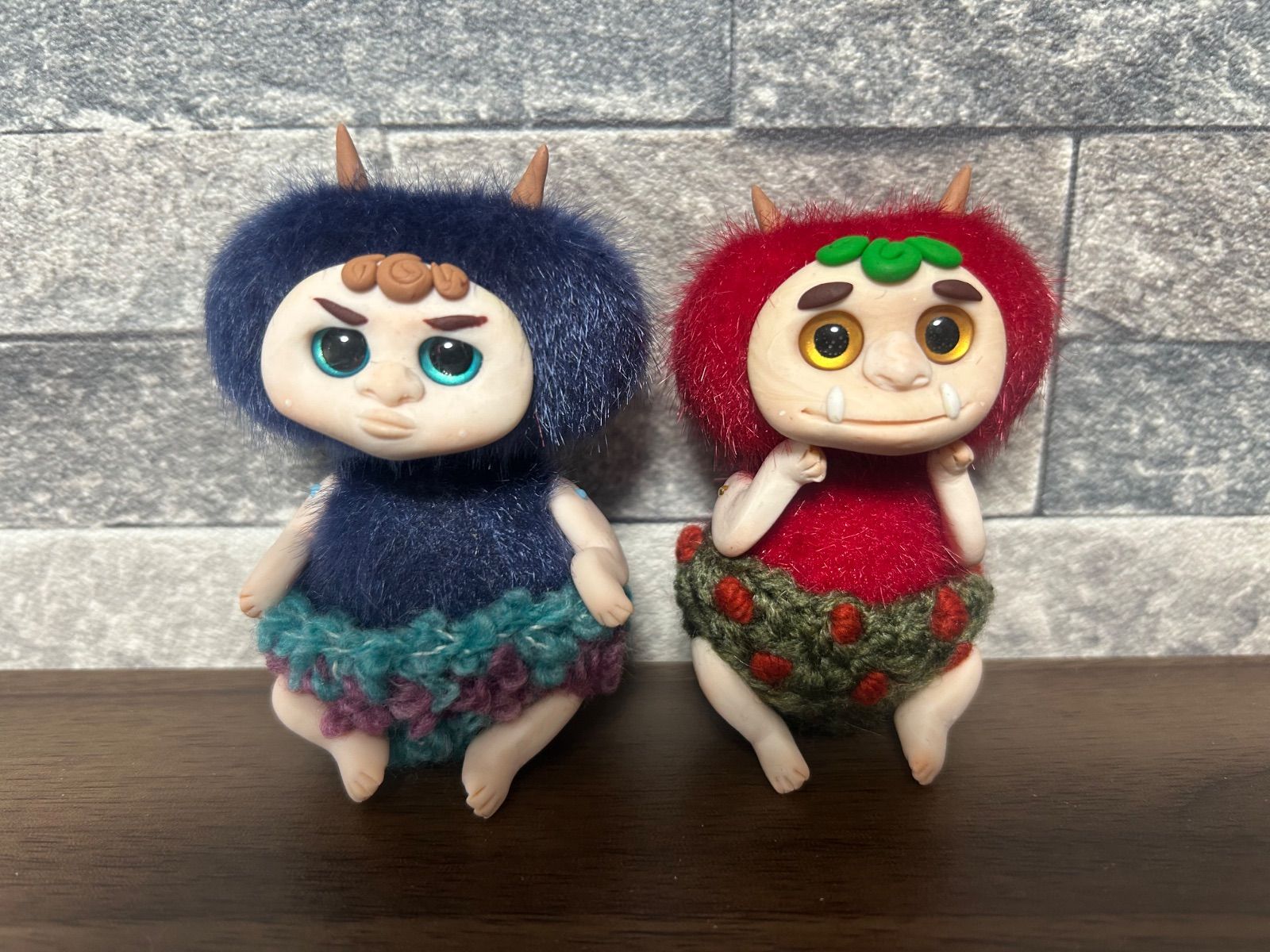 赤鬼、青鬼アートドール - メルカリ
