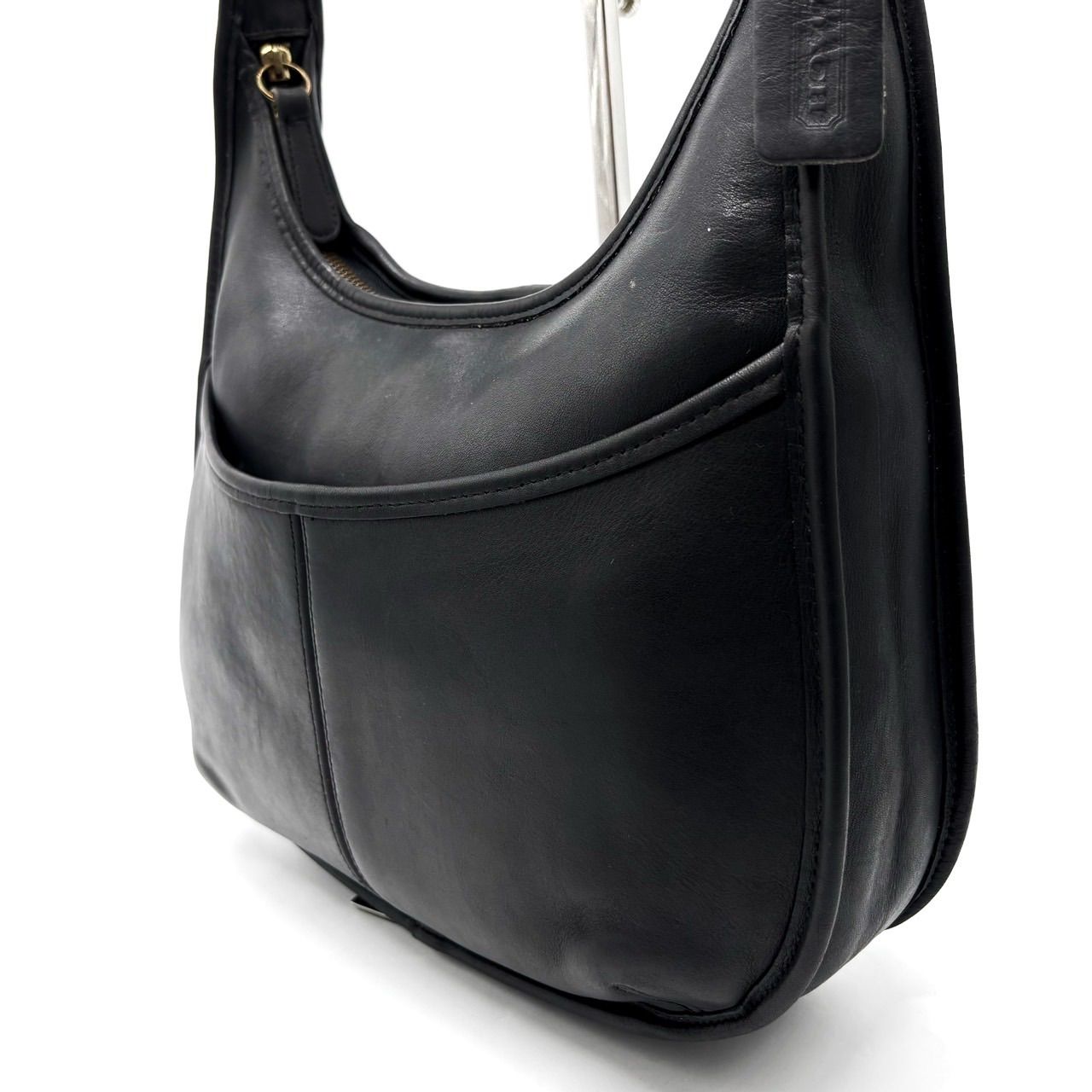 良品】 OLD COACH ergo black leather shoulder bag unisex オールド