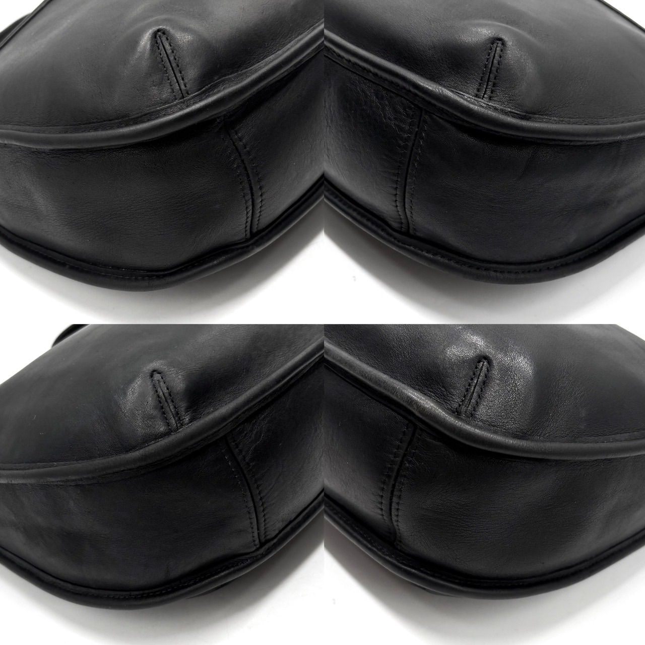 良品】 OLD COACH ergo black leather shoulder bag unisex オールド