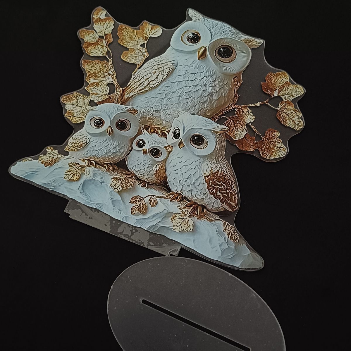 フクロウ アクリルスタンド オーナメント 幸運 縁起物 インテリア雑貨