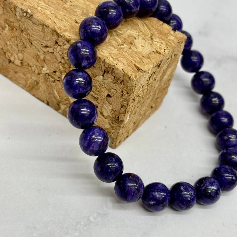 263:【心を整える希少石】チャロアイト8mmブレスレット 17cm 精神安定