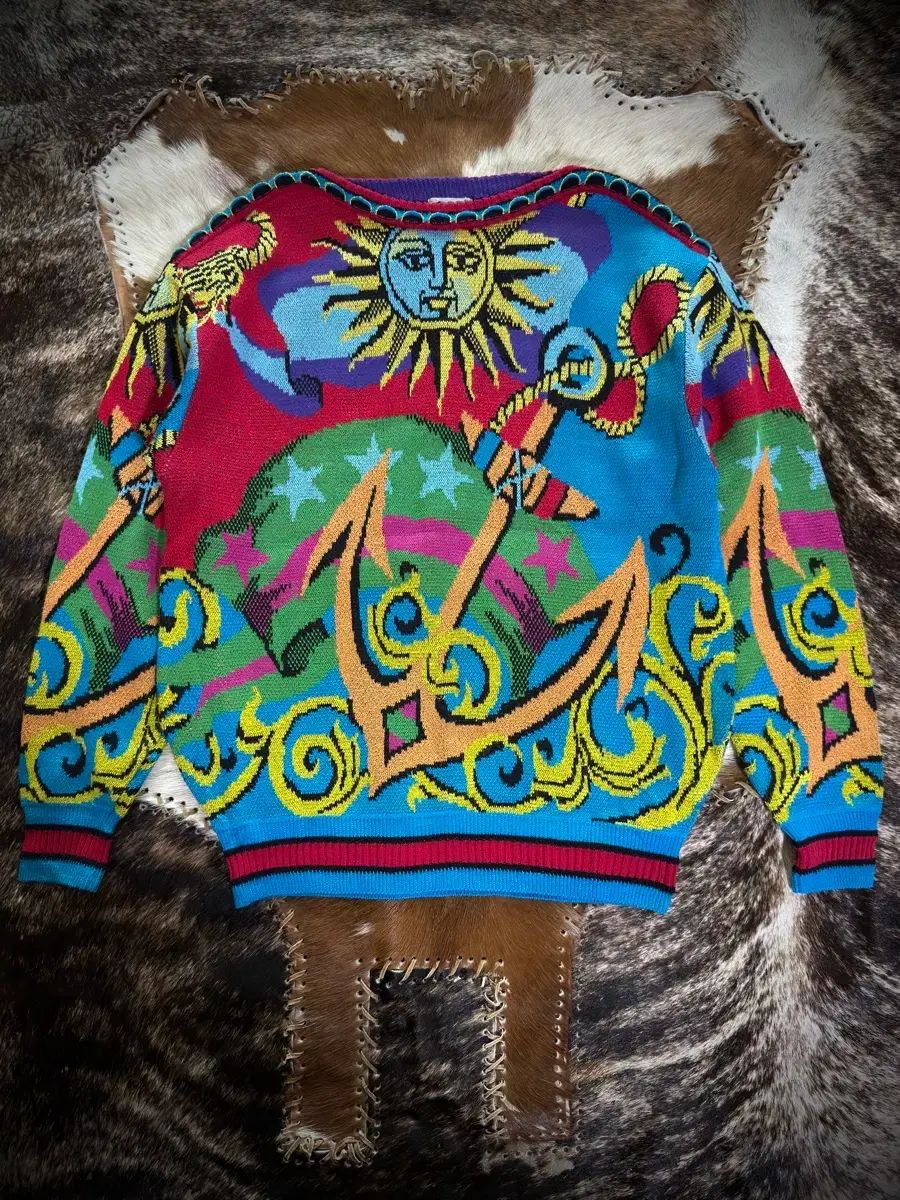 90s YOSHIYUKI KONISHI サイケデリックニット - メルカリ