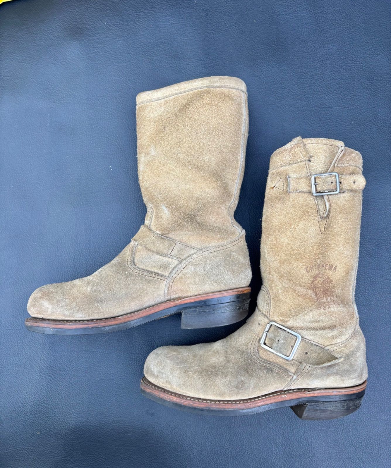 80s Chippewa boots pt83 チペワ L90863 黒タグベージュ スエード