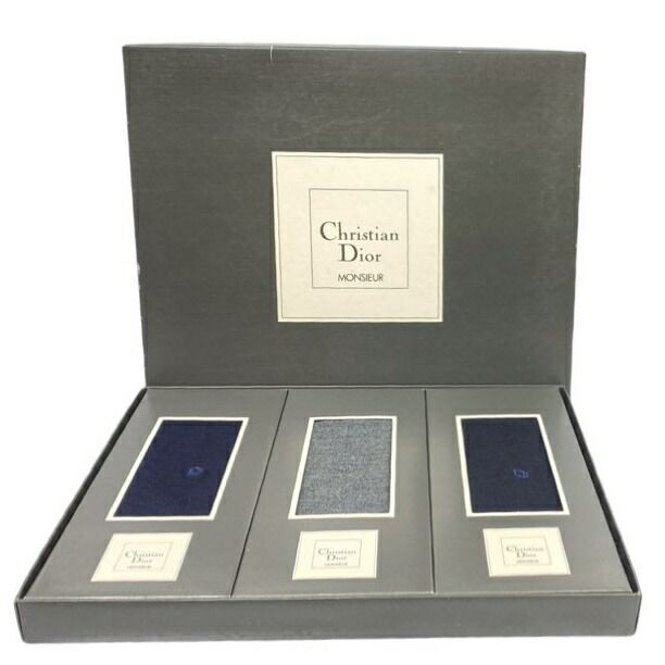 未使用 クリスチャンディオール ディオール 箱入り ソックス 3点セット