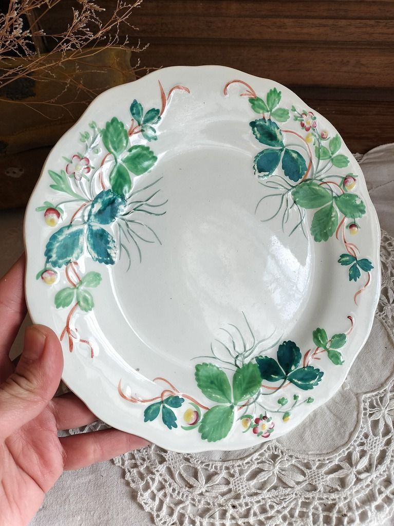 フランス アンティーク クレイユモントロー Fraise イチゴ