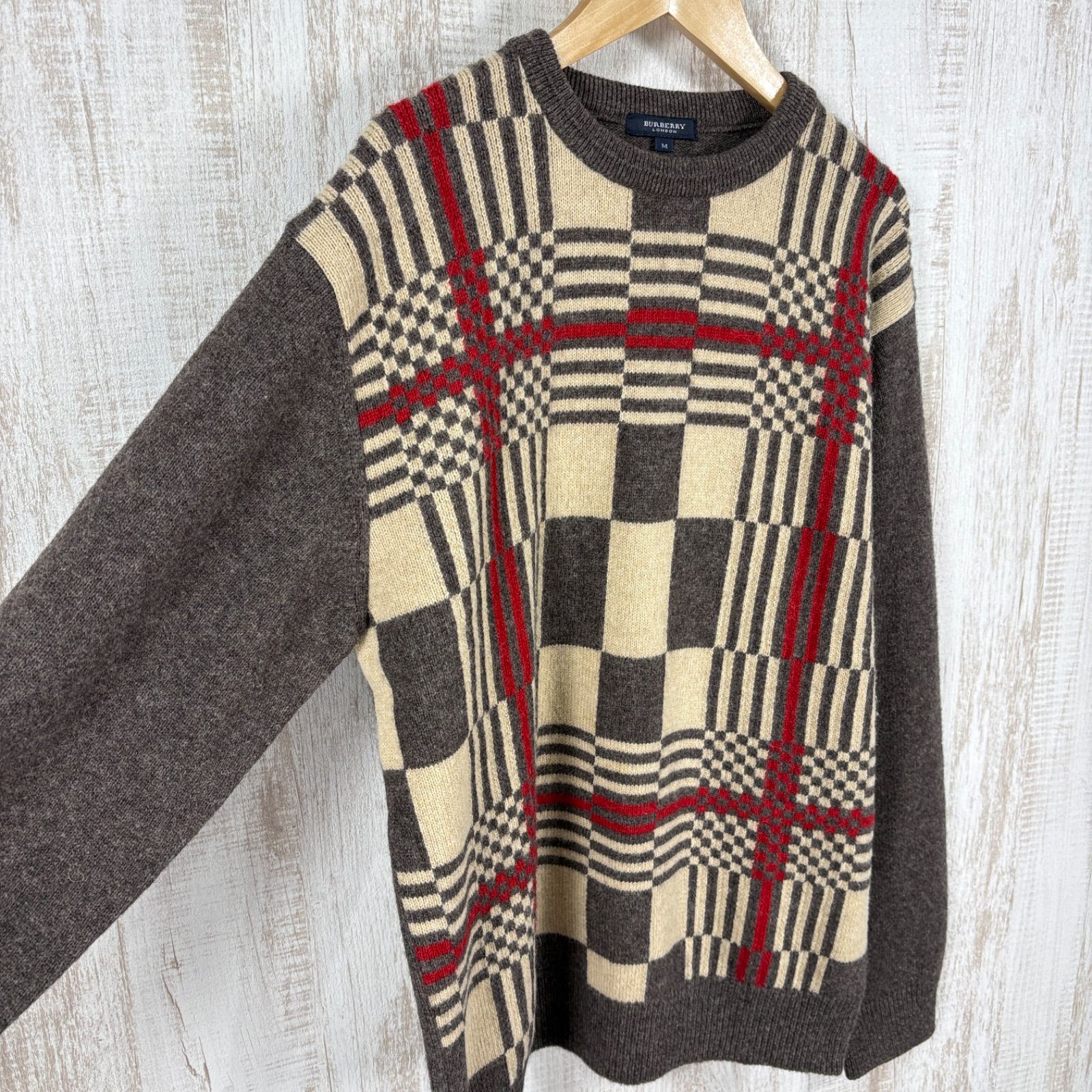 BURBERRY LONDON バーバリーロンドン マルチチェック クルーネック