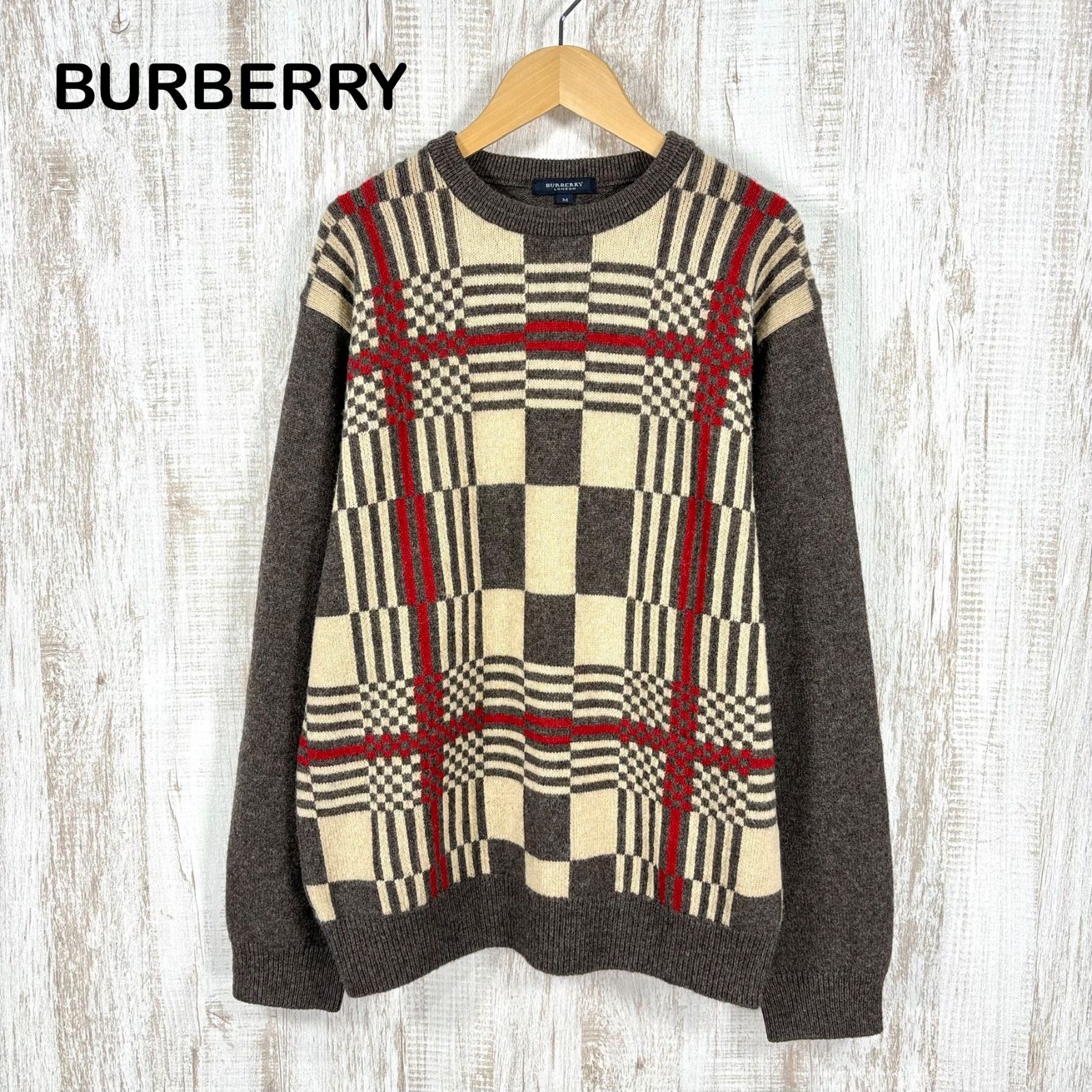BURBERRY LONDON バーバリーロンドン マルチチェック クルーネック
