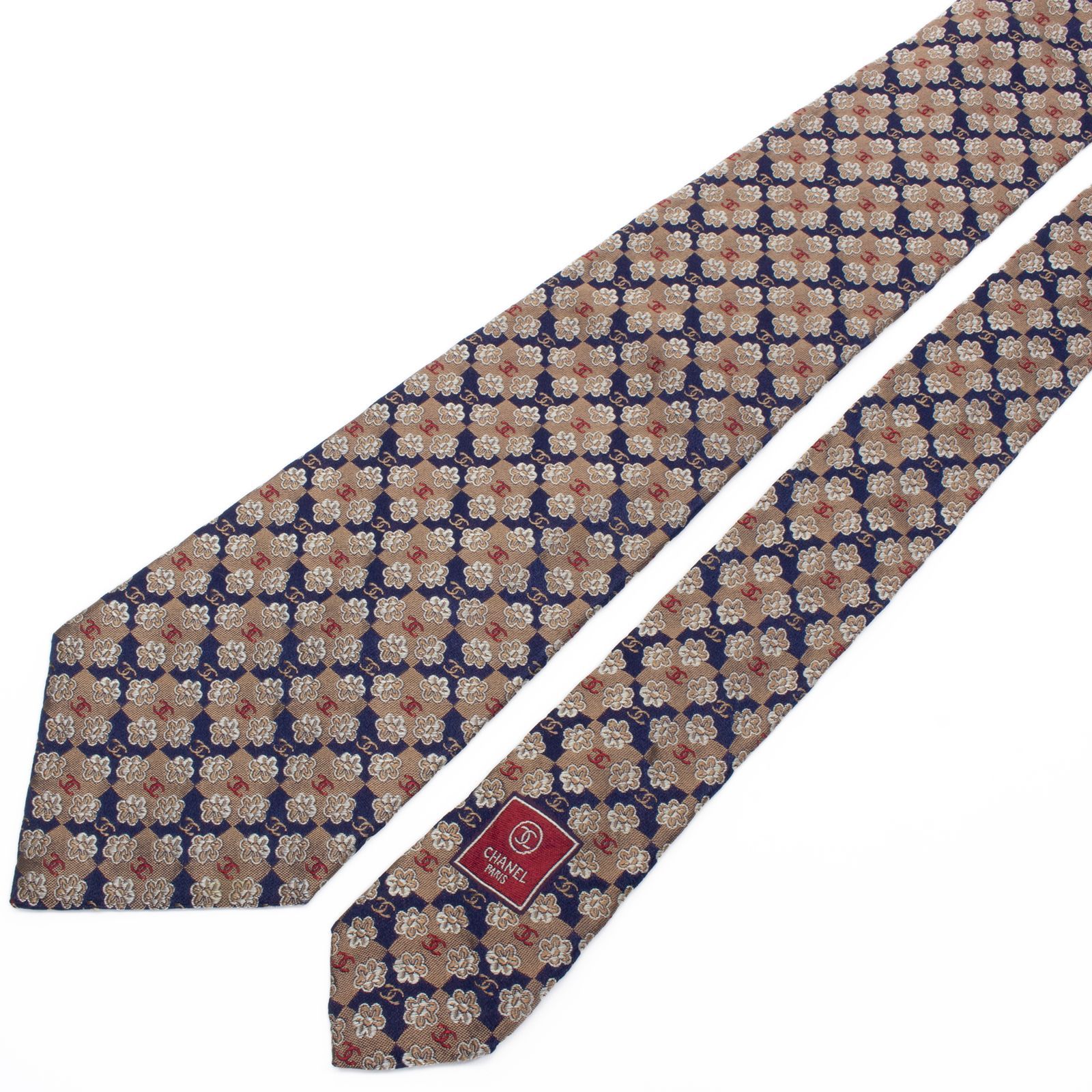送料無料 シャネル ネクタイ ワイドタイ ジャガードタイ メンズ