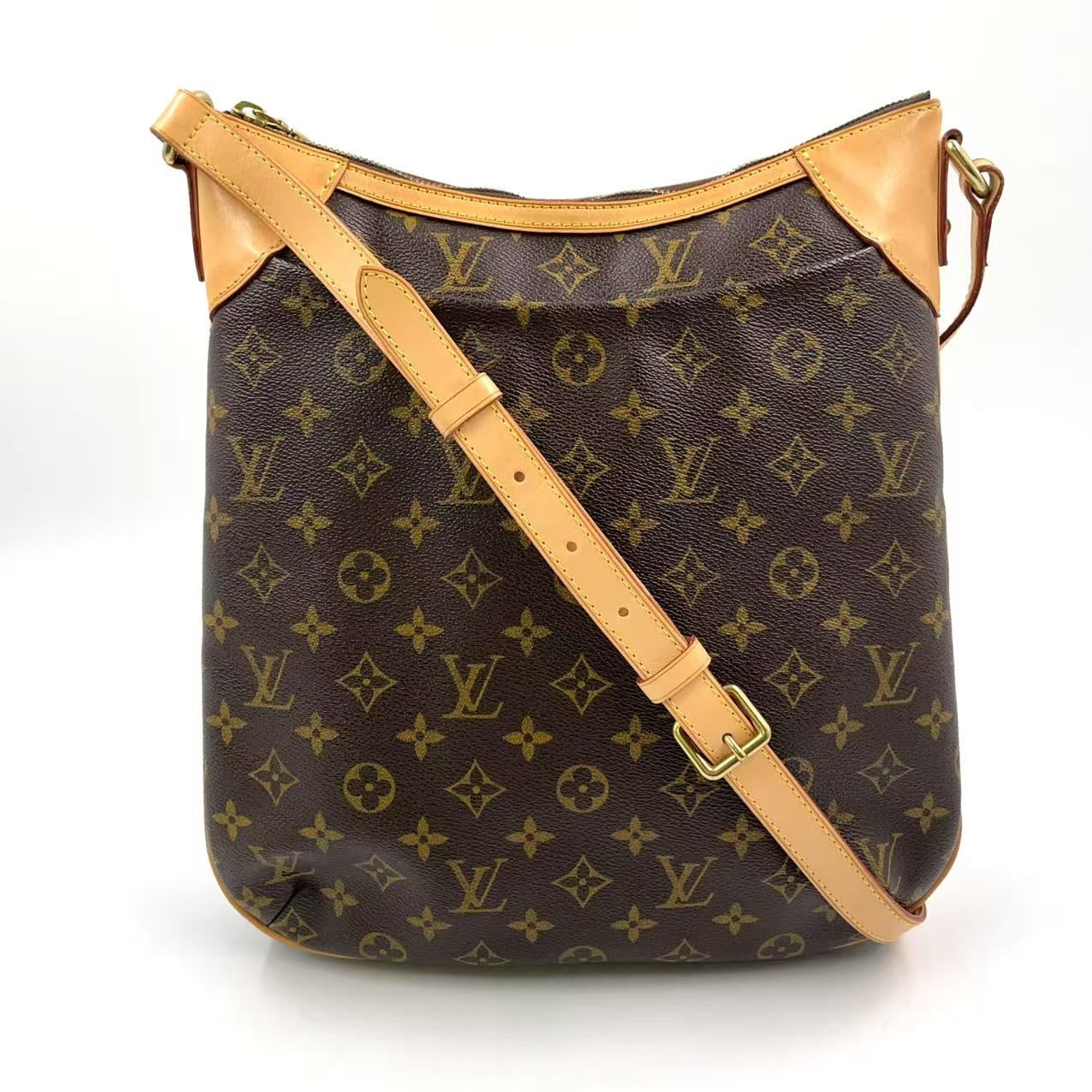 LOUIS VUITTON オデオンMM モノグラム モノグラム レザー×PVC ブラウン
