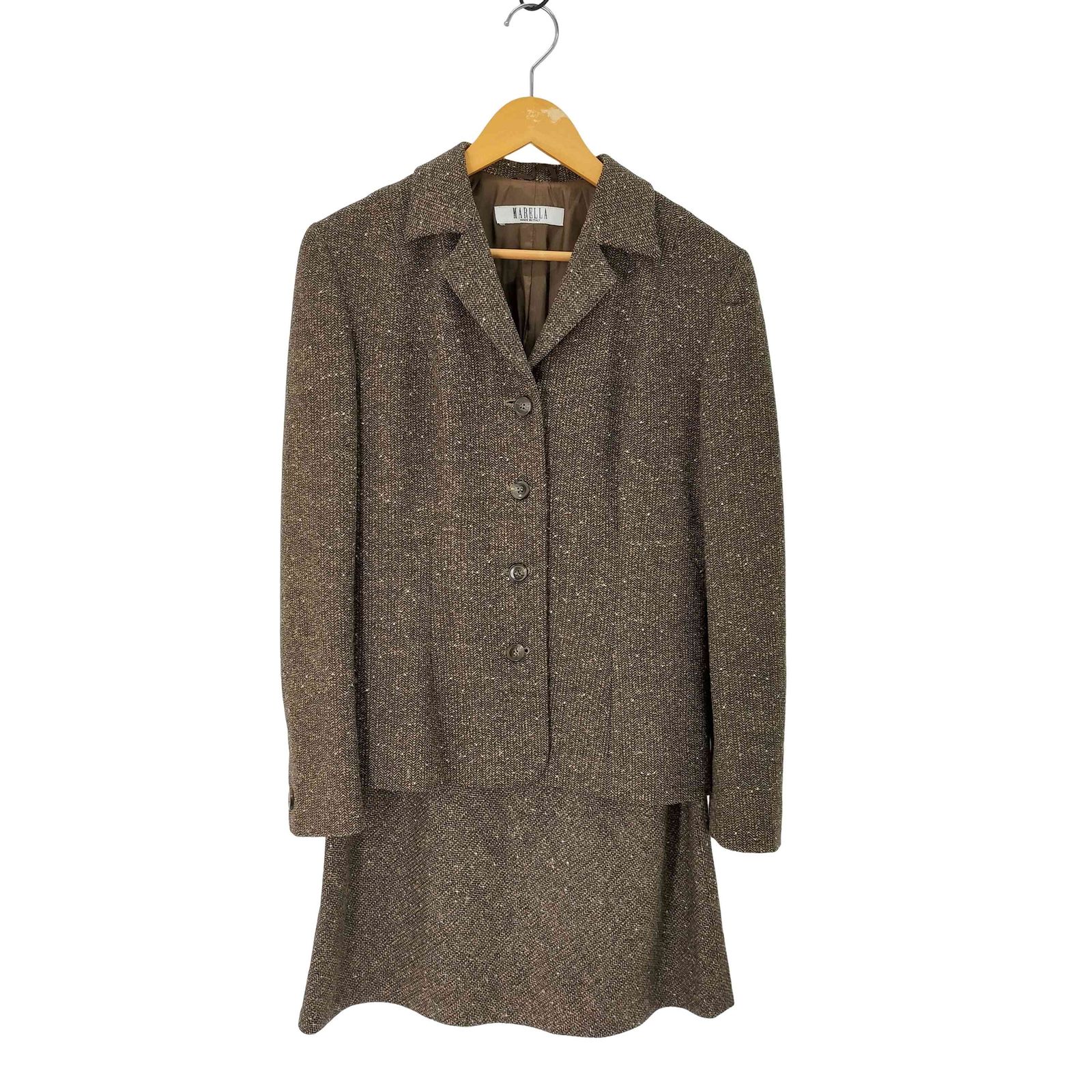 MARELLA マレーラ セットアップ 新品未使用タグ付き ツイード 現行モデル マレーラ MARELLA ツイード 4B テーラードジャケット ＆ スカート