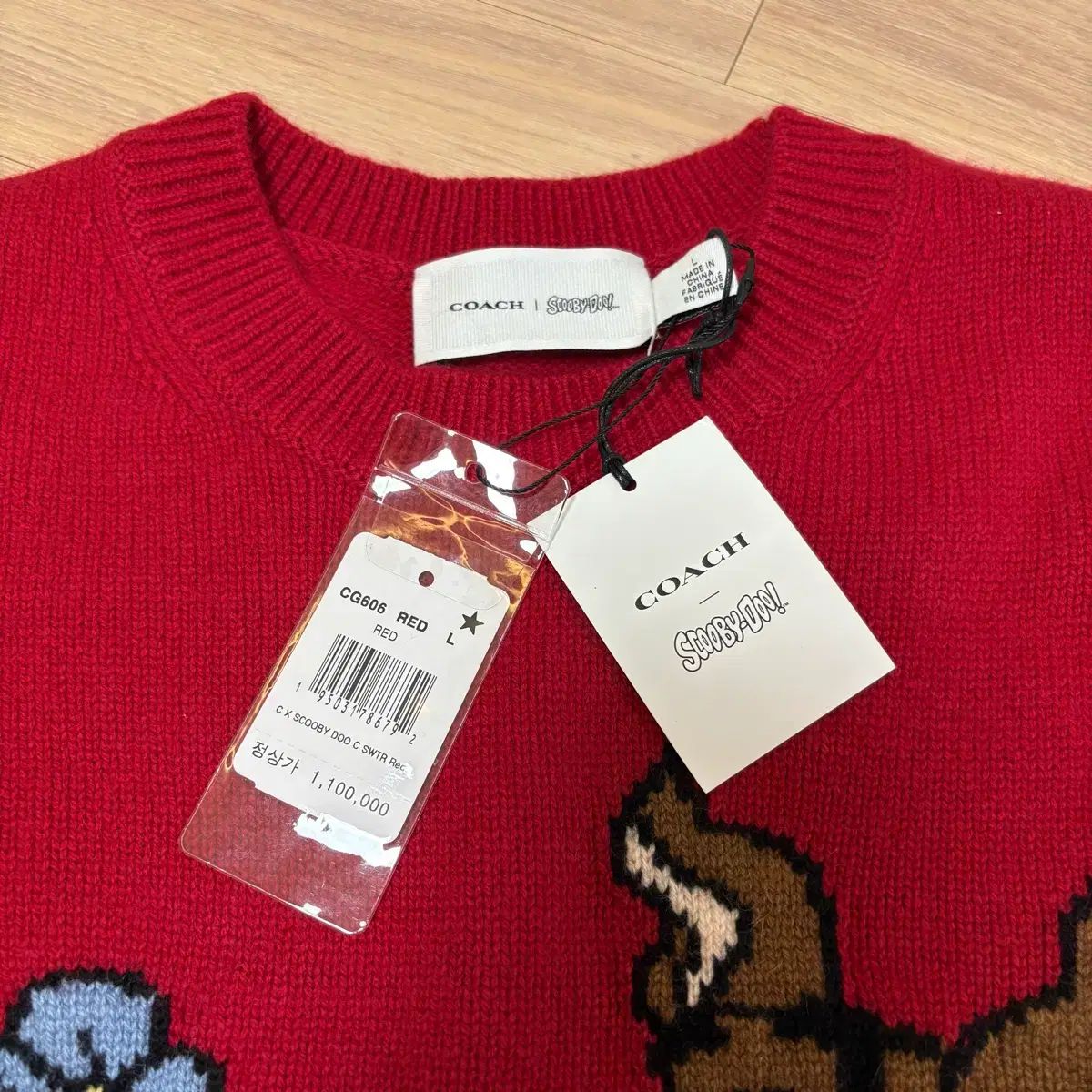 COACH コーチ ニット レッド L 新品 - メルカリ