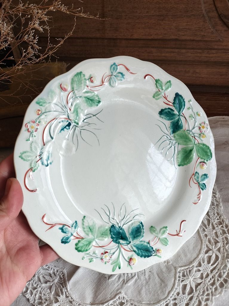 フランス アンティーク クレイユモントロー Fraise イチゴ