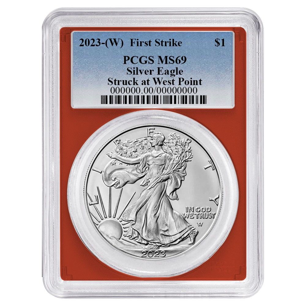 2023年 (W) 1ドル アメリカン シルバー イーグル PCGS MS69 FS ブルー