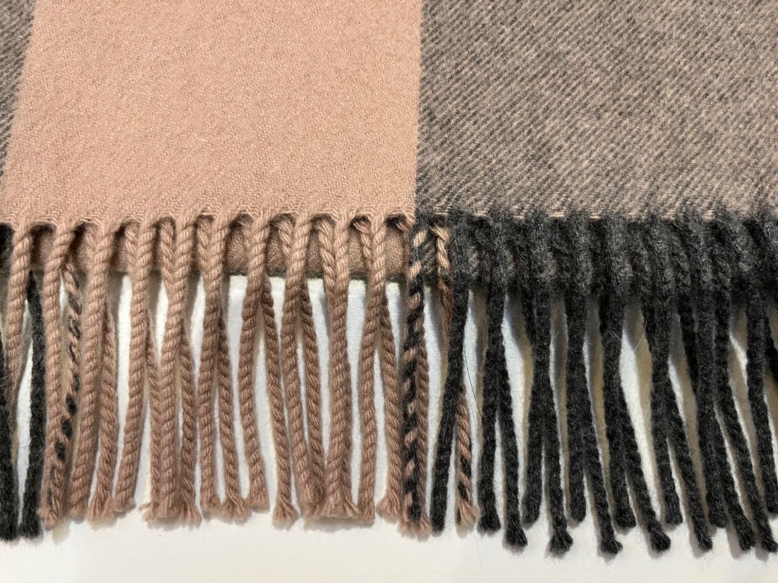 ハウントHAUNT別注 ジョンストンズ カシミア 大判ストール ブロック