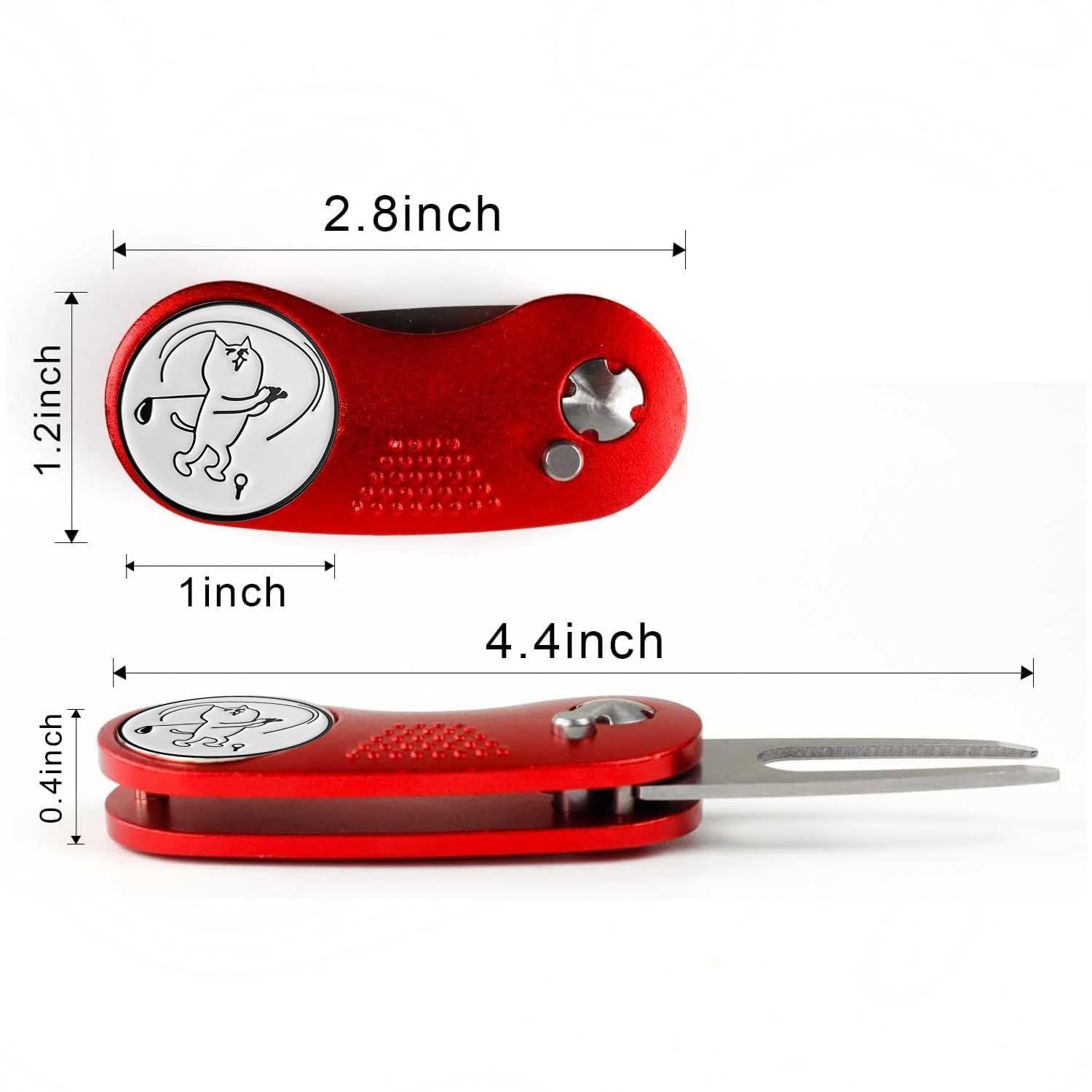 CRESTGOLFゴルフマーカー マグネット付き グリーンフォーク 折りたたみ