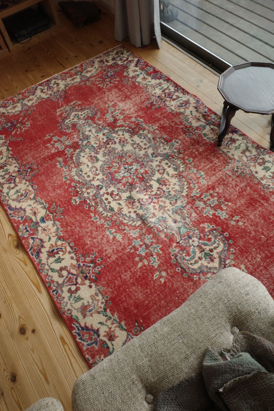 トルコ ヴィンテージラグ レッド メダリオン - メルカリ