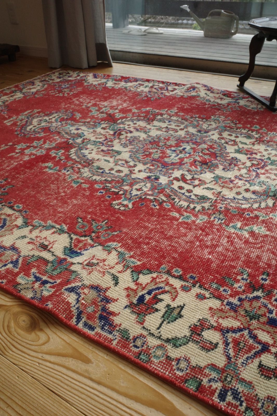 トルコ ヴィンテージラグ レッド メダリオン - メルカリ