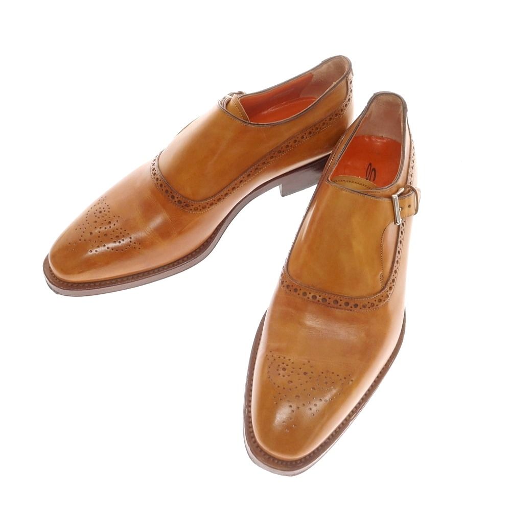 【中古】サントーニ Santoni モンクストラップ ドレスシューズ ライトブラウン【サイズ7】【メンズ】 24,331円