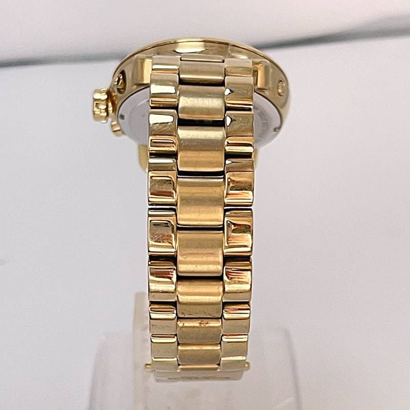 稼働 コーチ レディース腕時計 ゴールド クロノグラフ ラインストーン