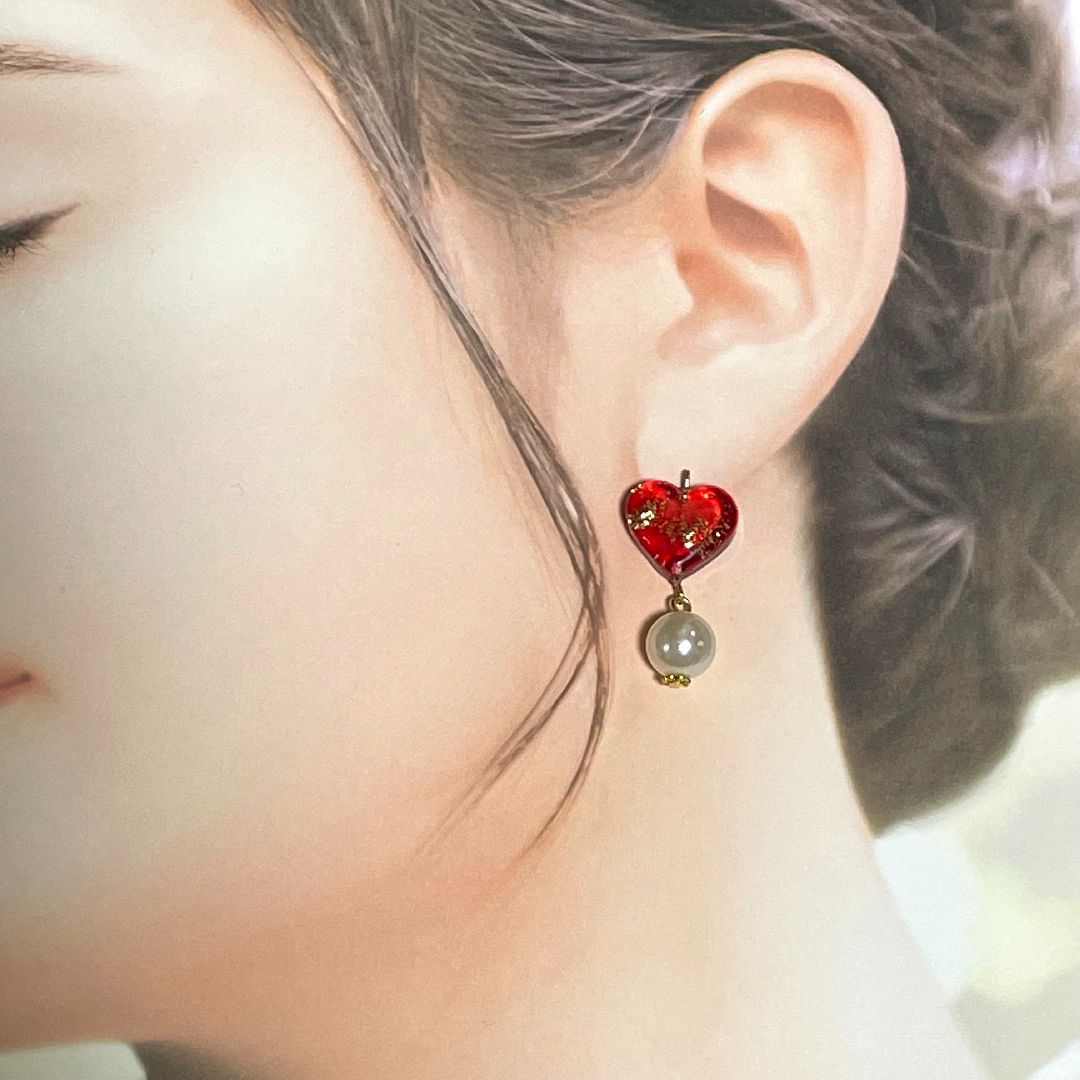 No.0192 ハンドメイドピアス イヤリング - メルカリ