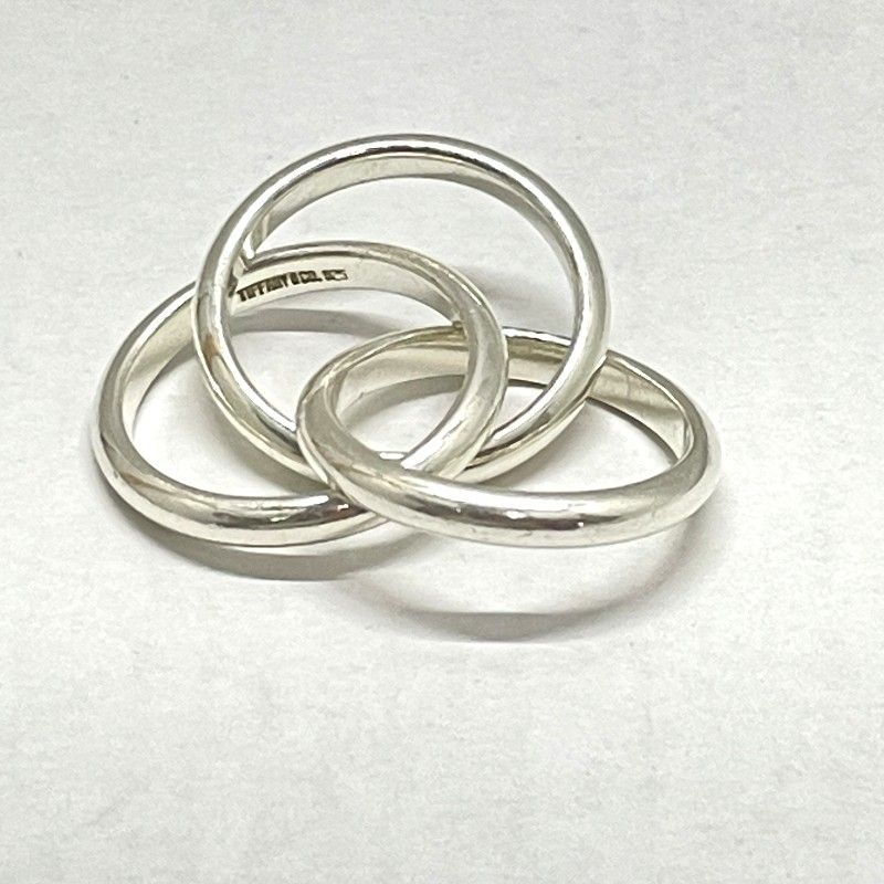 01w-6128 ティファニー TIFFANY&Co. トリニティリング 3連リング SV925