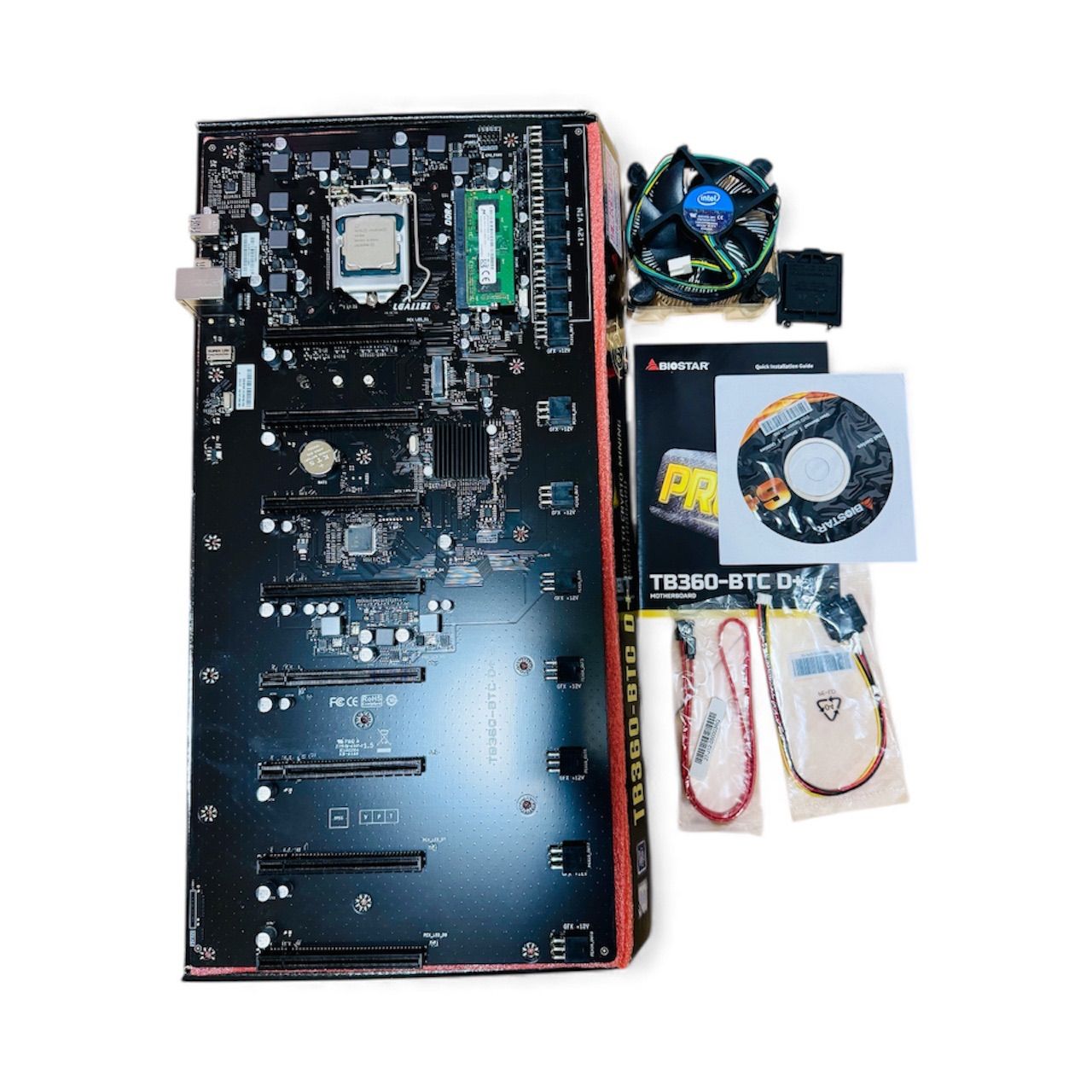 BIOSTAR TB360-BTC D+ マイニング専用マザーボードセット - メルカリ