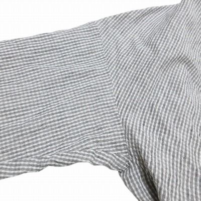 トゥジュー TOUJOURS 美品 リネンジャケット 羽織 ギンガムチェック