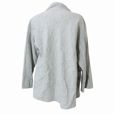 トゥジュー TOUJOURS 美品 リネンジャケット 羽織 ギンガムチェック