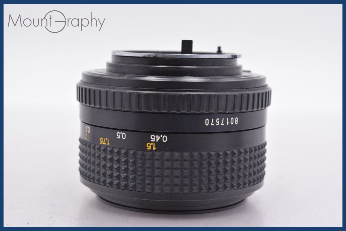 美品・動作保証】 ミノルタ MINOLTA MD 50mm F1.4 前後キャップ&レンズ