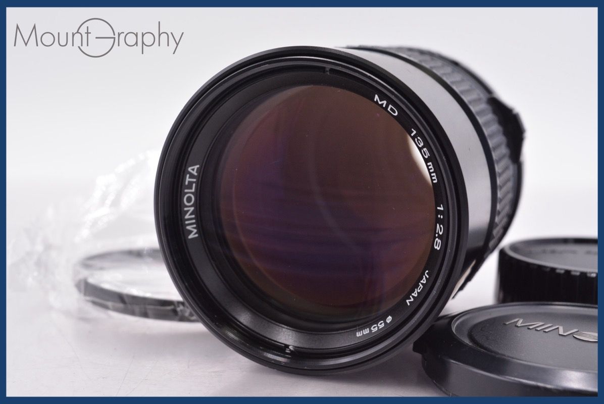 ★良品★ ミノルタ MINOLTA MD 135mm F2.8 前後キャップ&amp;レンズフィルター付 ★完動★同梱可 #mj3947 動作保証】 ミノルタ MINOLTA MD 135mm F2.8 前後キャップ&レンズ
