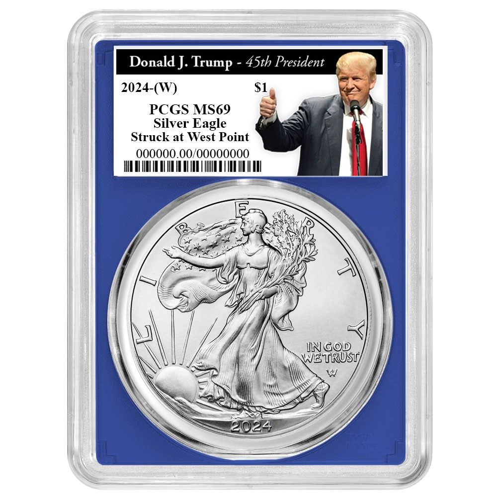 2024年 (W) 1ドル アメリカン シルバー イーグル PCGS MS69 トランプ第