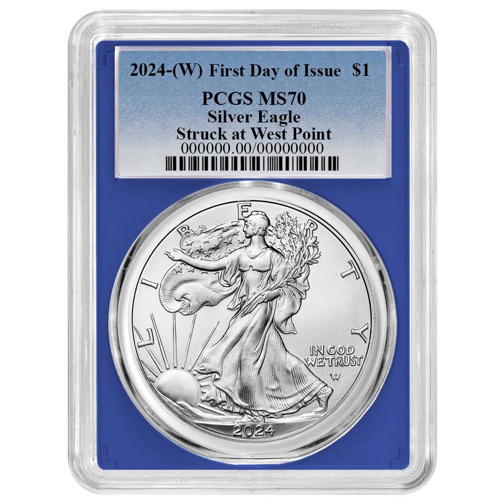 2024年 (W) 1ドル アメリカン シルバー イーグル PCGS MS70 FDOI